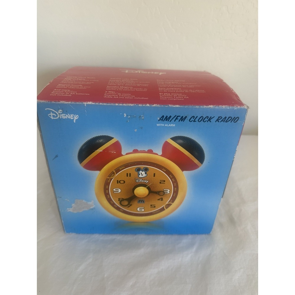 Disney Mickey Mouse Alarm Clock AM FM Radio DCR5500-C Rare‎ Collectible NEW!